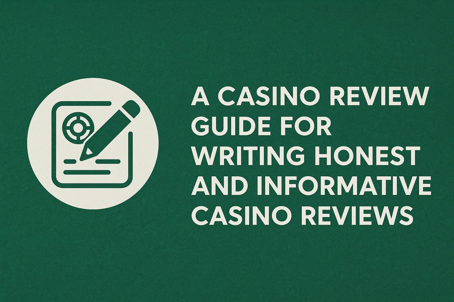 A casino review guide for writing honest and informative casino reviews